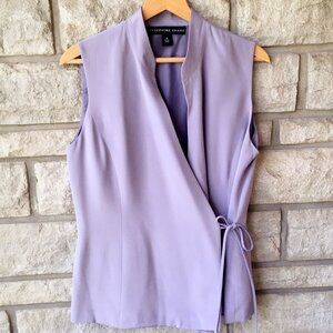 Asymmetrical Silk Vest in Lilac Purple - Josephine Chaus
